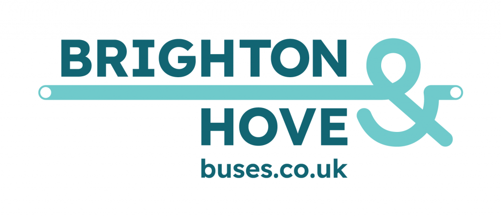 Brighton & Hove logo with web address buses.co.uk
