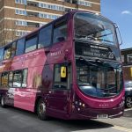 Brighton and Hove Regency Bus. A purple Bus no 28