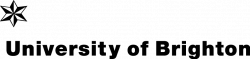 University of Brighton logo with small black star